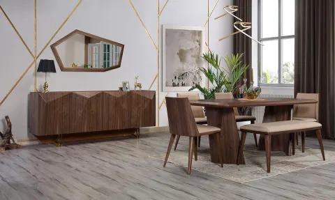 Elit Wooden Leg Dining Room Set