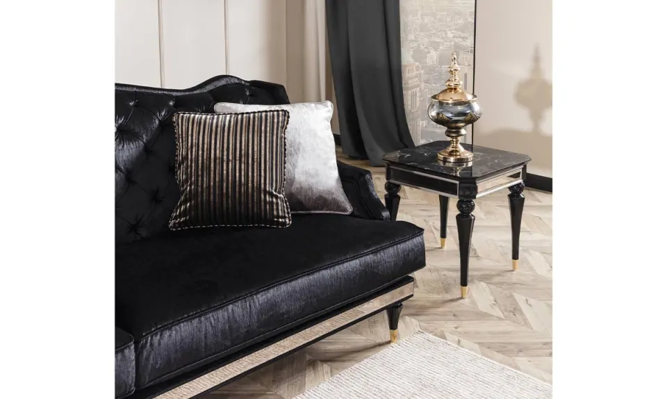 Retro Marble Patterned Side Table