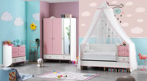 Öykü 3 Doors Baby Room Set