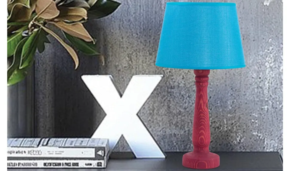 Loft Wooden Red Lampshade