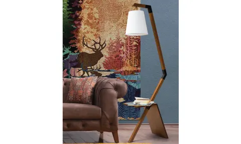 Pier Walnut Floor Lamp
