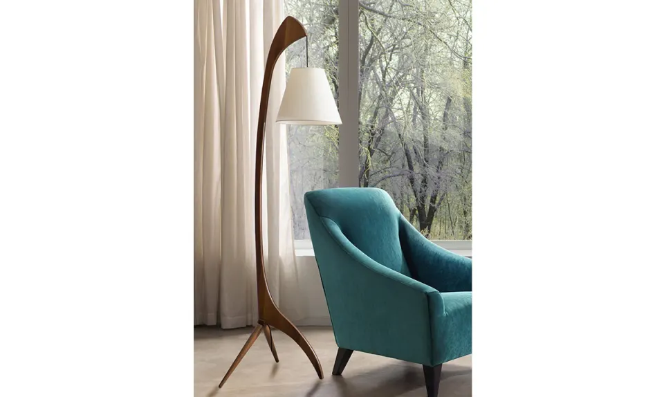 Aura Walnut Floor Lamp
