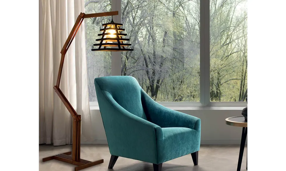 Paris Walnut Floor Lamp