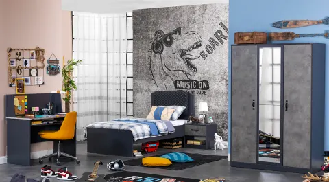 Retro 3 Doors Young Room Set