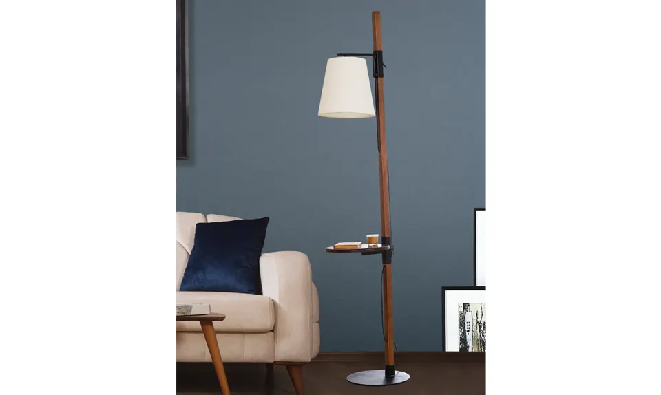 Now Walnut Floor Lamp