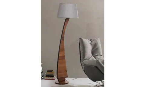 İlfa Walnut Floor Lamp