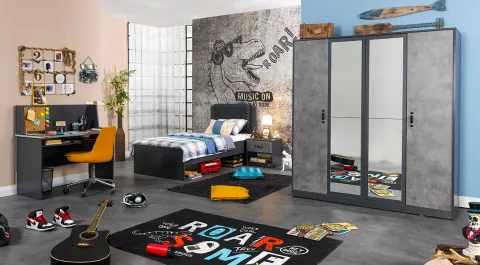 Retro 4 Doors Young Room Set
