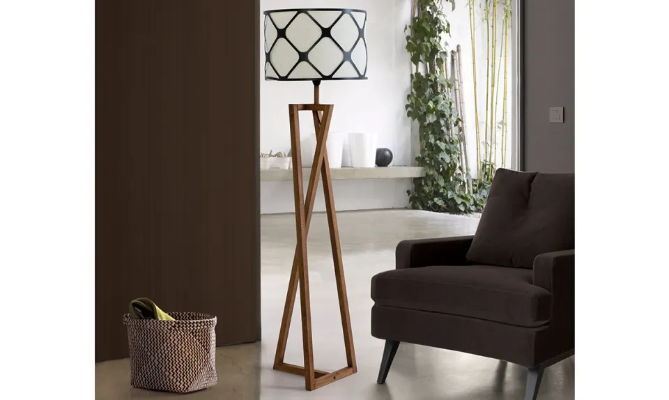 Valencia Walnut Floor Lamp