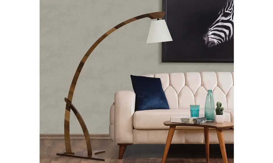 Hollywood Walnut Floor Lamp