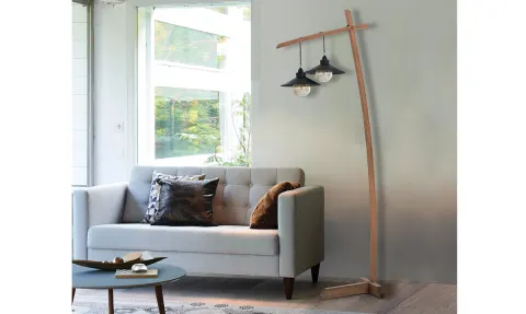 Danza Walnut Floor Lamp