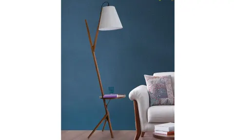 Ntraz Walnut Floor Lamp