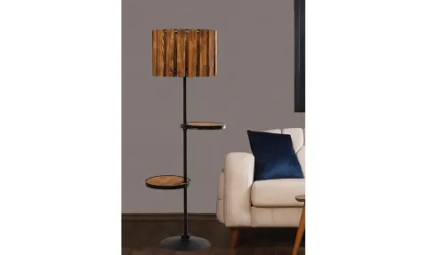 Truva Black Floor Lamp