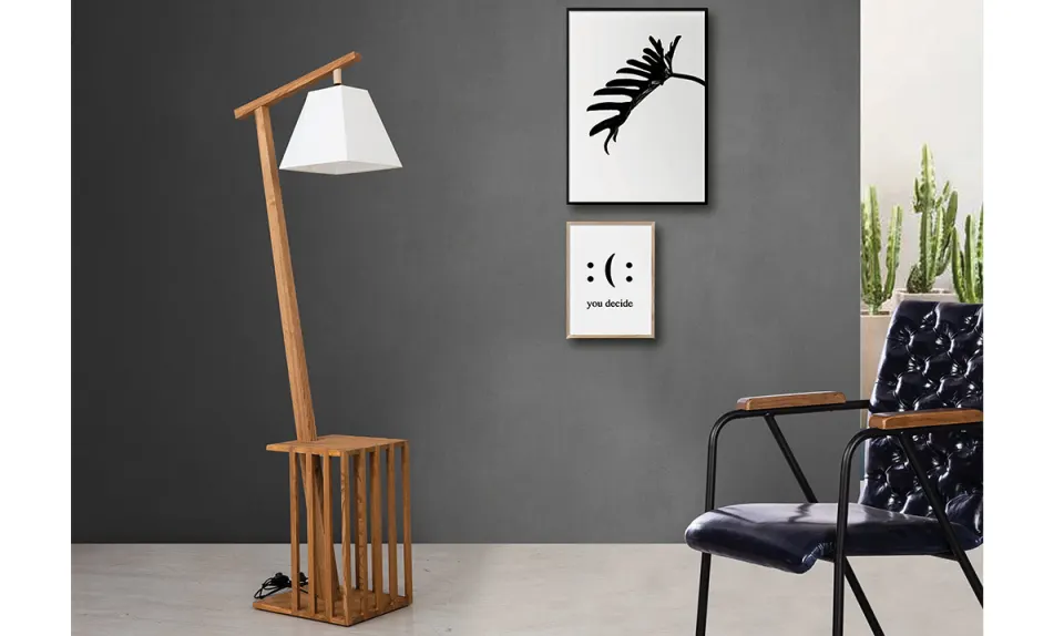 Şımarık Walnut Floor Lamp