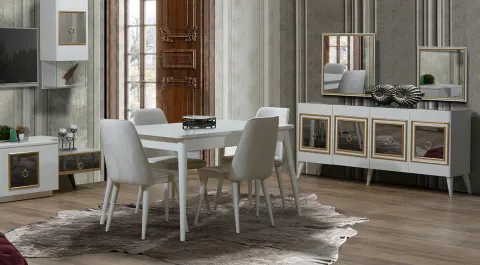 Gold Art Deco Dining Room Set (Moonstone)