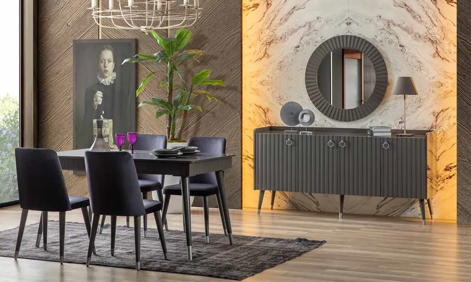 Almanya Anthracite Dining Room Set