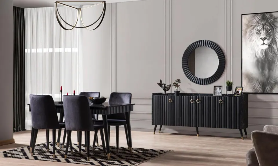 Almanya Black Dining Room Set