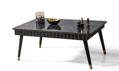 Almanya Black Marble Patterned Coffee Table