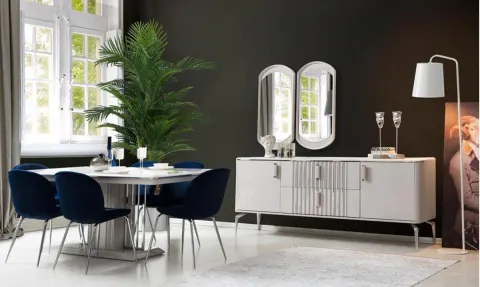 Armani Metal Leg Dining Room Set