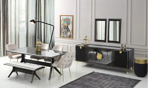 Bentley Metal Leg Dining Room Set