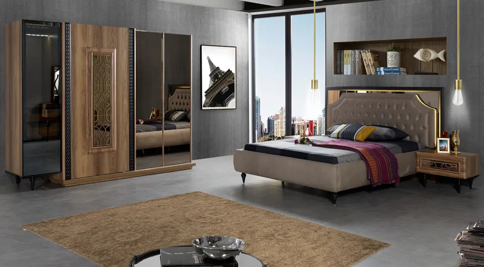 Sembol Sliding Door Bedroom Set