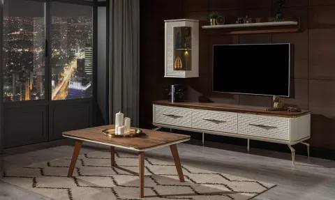 Sade Wooden Leg Coffee Table