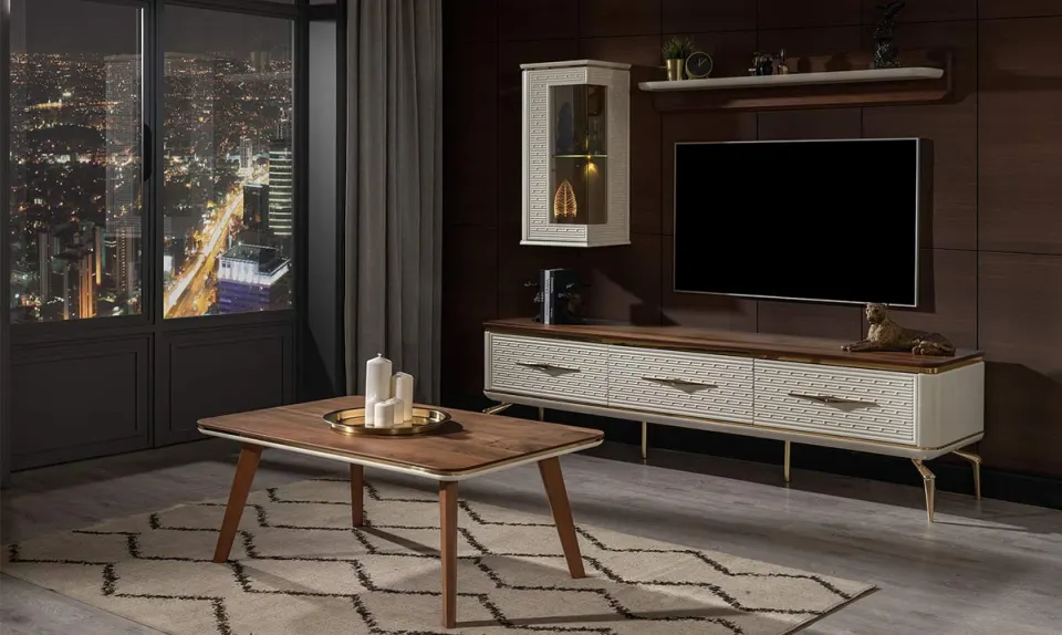 Sade Wooden Leg Coffee Table