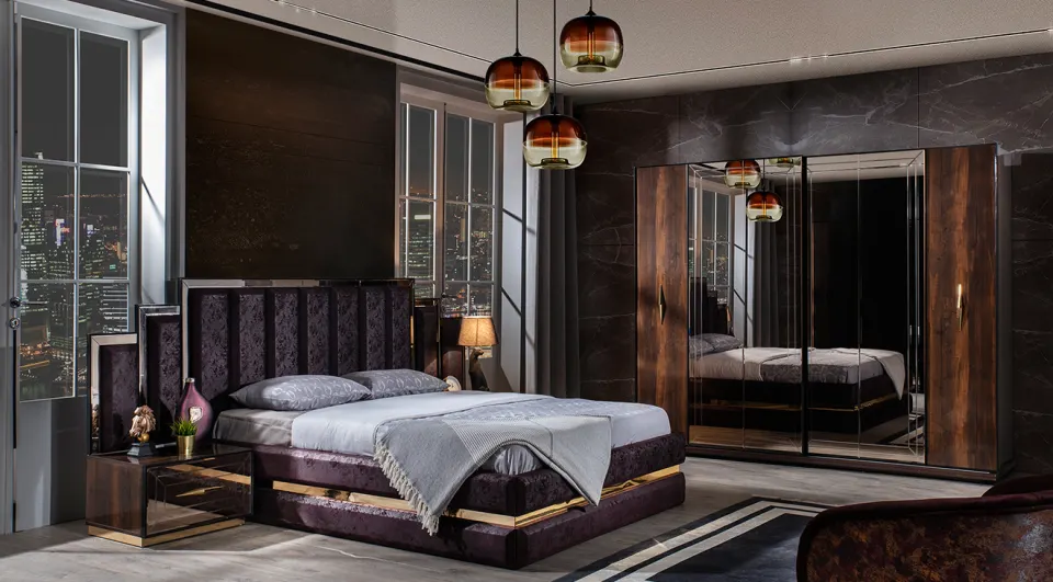 Ramses Sliding Door Bedroom Set