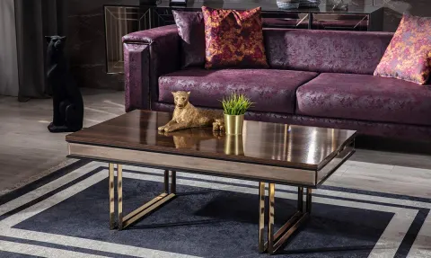 Ramses Gold Metal Leg Coffee Table