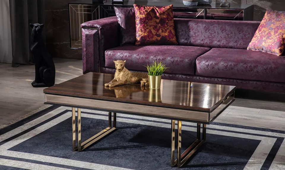 Ramses Gold Metal Leg Coffee Table