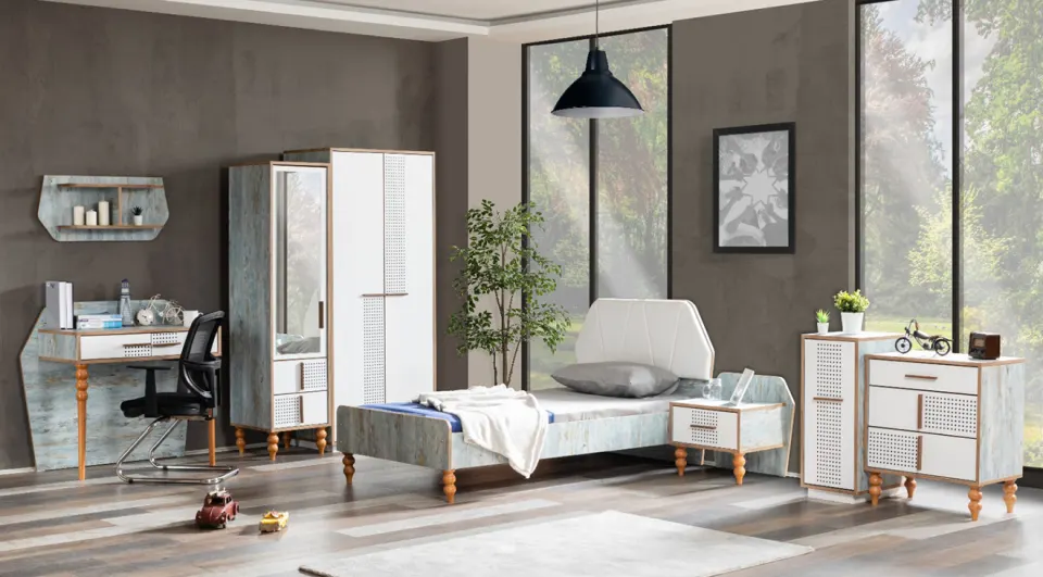 Akdeniz Young Room Set (White)