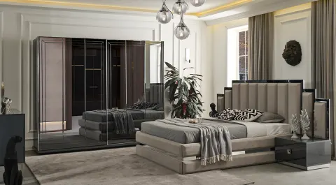New Lotus Sliding Door Bedroom Set