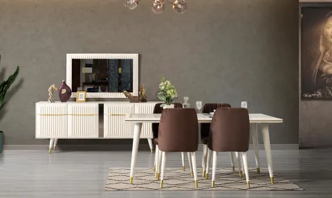 Class Wooden Leg Dining Room Set