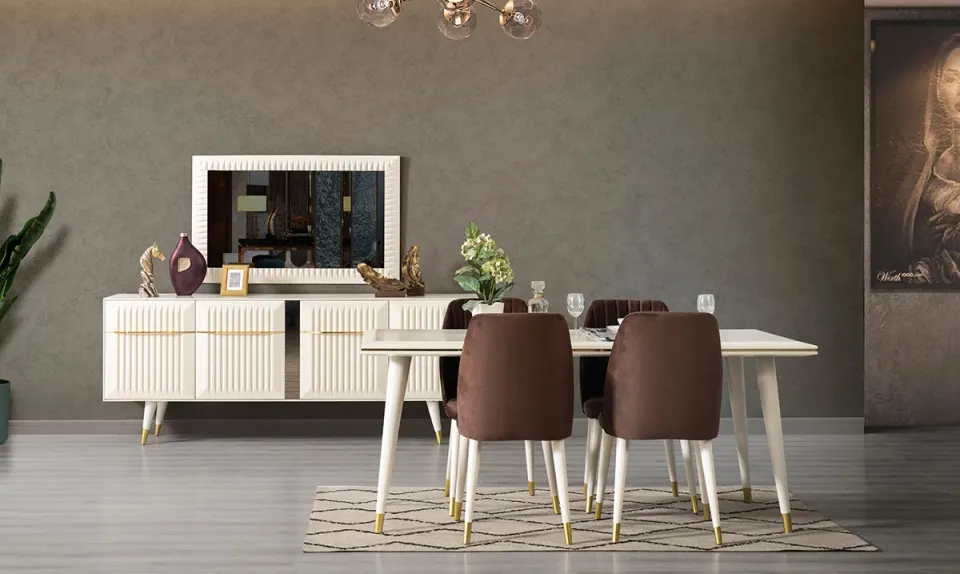 Class Wooden Leg Dining Room Set