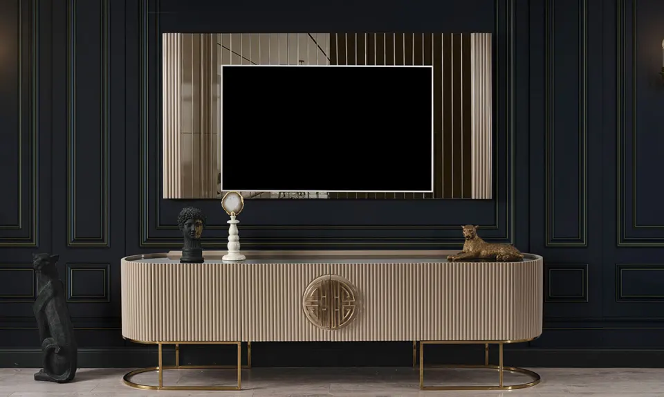 Gucci Gold Metal Leg Tv Unit