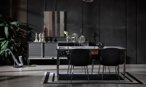 New Lion Metal Leg Dining Room Set (KOYU)
