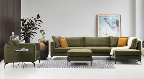 Lego Berjerli Puff Corner Sofa Set