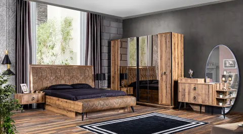 Ezel Sliding Door Bedroom Set