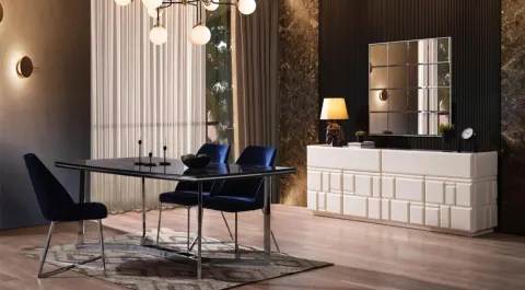 Portre Metal Leg Dining Room Set