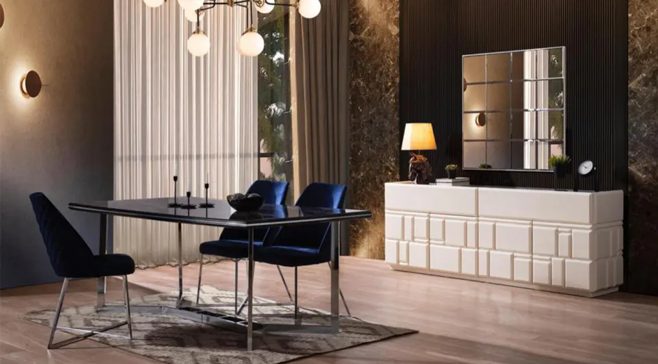 Portre Metal Leg Dining Room Set