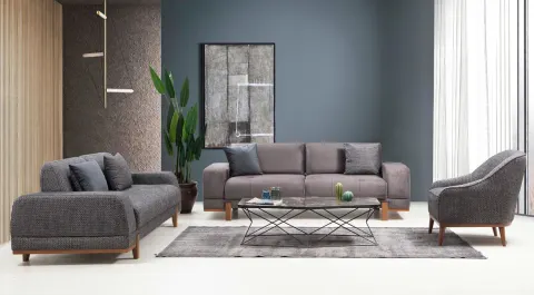 Polo Wooden Leg Sofa Set