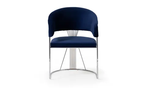Star Silver Metal Leg Chair