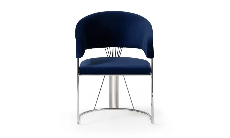 Star Silver Metal Leg Chair