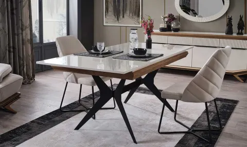Elize Metal Leg Dining Table