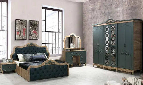 Venedik Anthracite 6 Door Bedroom Set