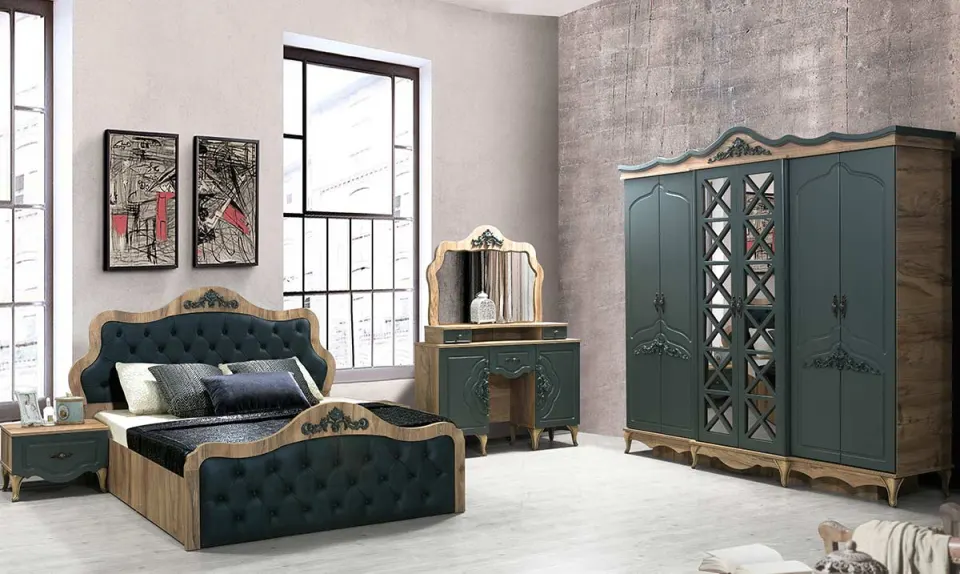 Venedik Anthracite 6 Door Bedroom Set