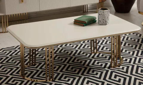 Aspendos Gold Metal Leg Coffee Table