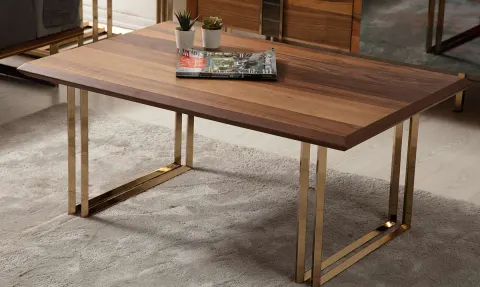 Line Gold Metal Leg Coffee Table