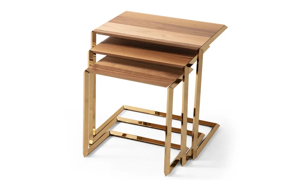 Line Gold Metal Leg Side Table