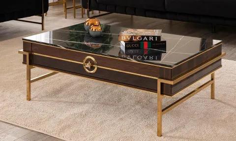 Bond Gold Metal Leg Coffee Table