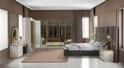 Kapadokya Corner Cabinet Bedroom Set